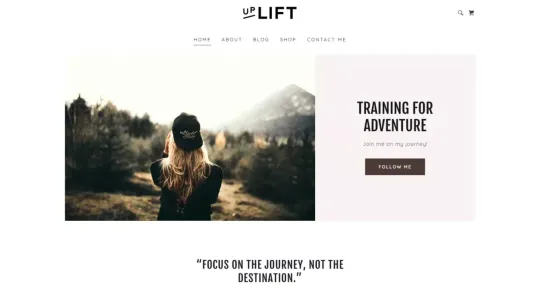 Uplift website template preview