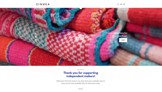 Zinnea website template preview