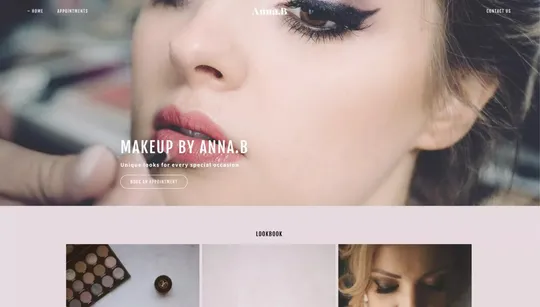 Anna B. website template preview