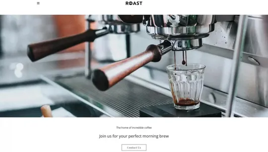 Roast website template preview