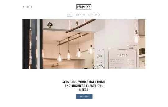 Franklin's website template preview