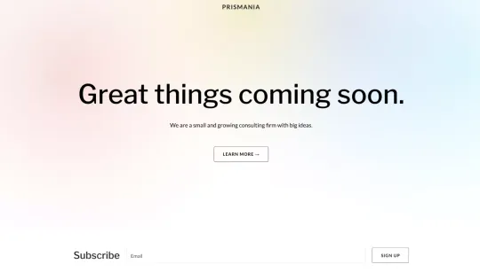 Prismania website template preview