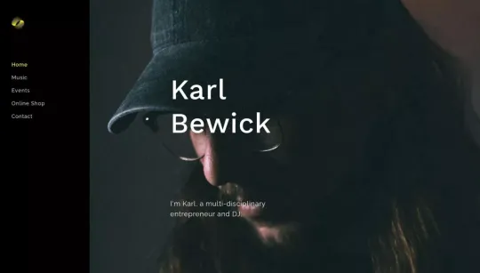 Karl Bewick website template preview