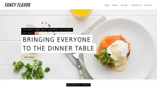 Fancy Flavor website template preview