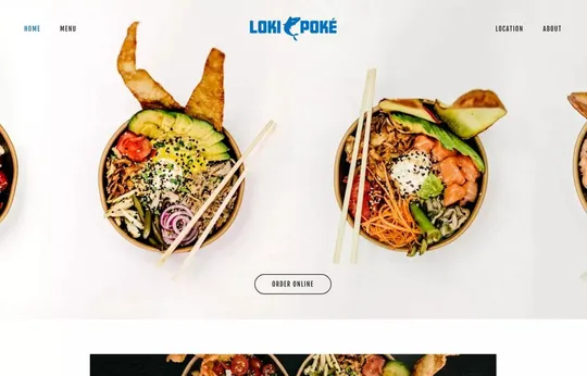 Loki Poke website template preview