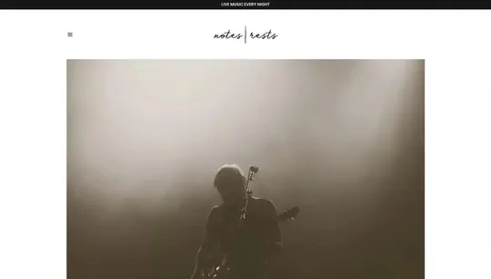 Notes and Rests website template preview