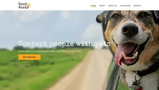 Good Works website template preview