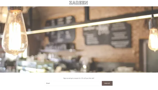 Zareen website template preview