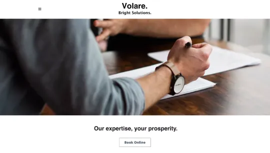 Volare website template preview