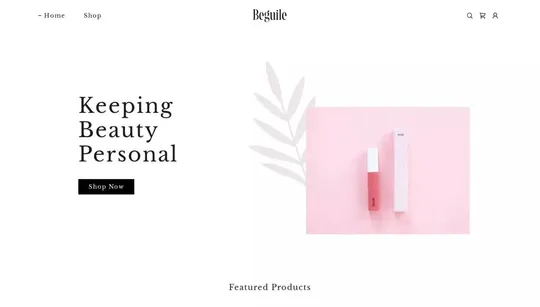 Beguile (light) website template preview