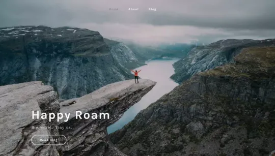 Happy Roam website template preview