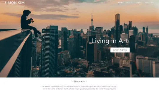 Simon Kim website template preview