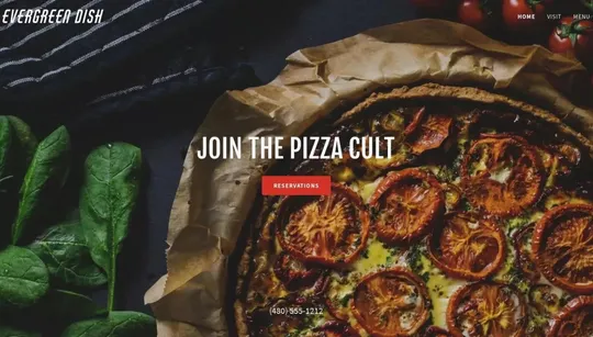 Evergreen Dish website template preview