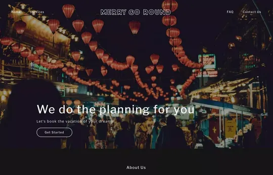 Merry Go Round website template preview