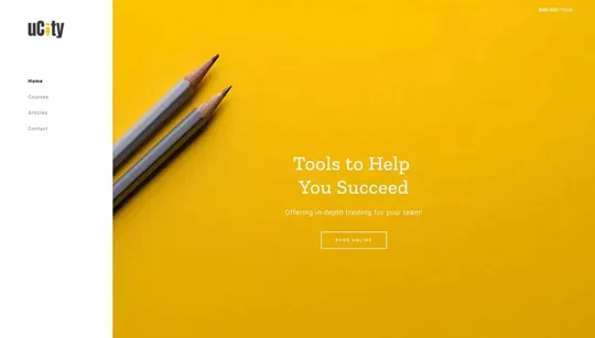 uCity website template preview