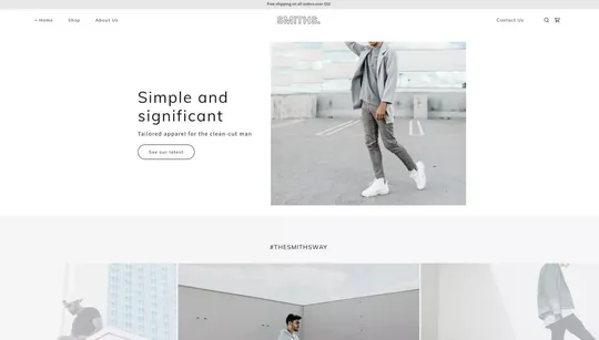 Smiths website template preview