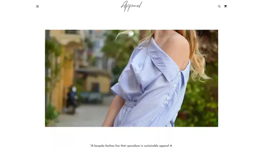 Apparel website template preview