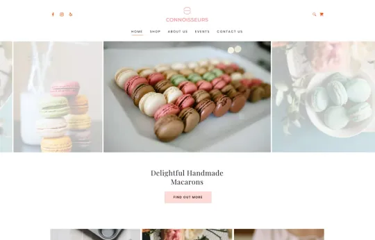 Connoisseurs website template preview