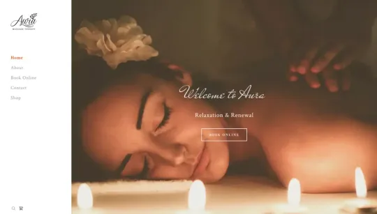 Aura website template preview