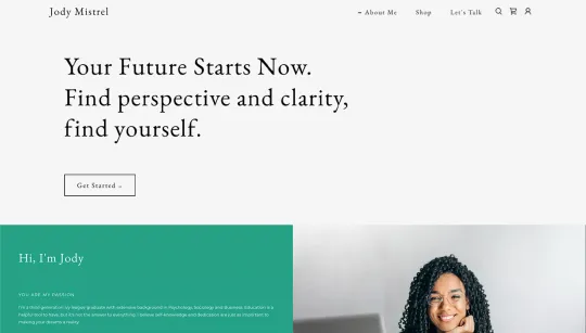 Jody Mistrel website template preview