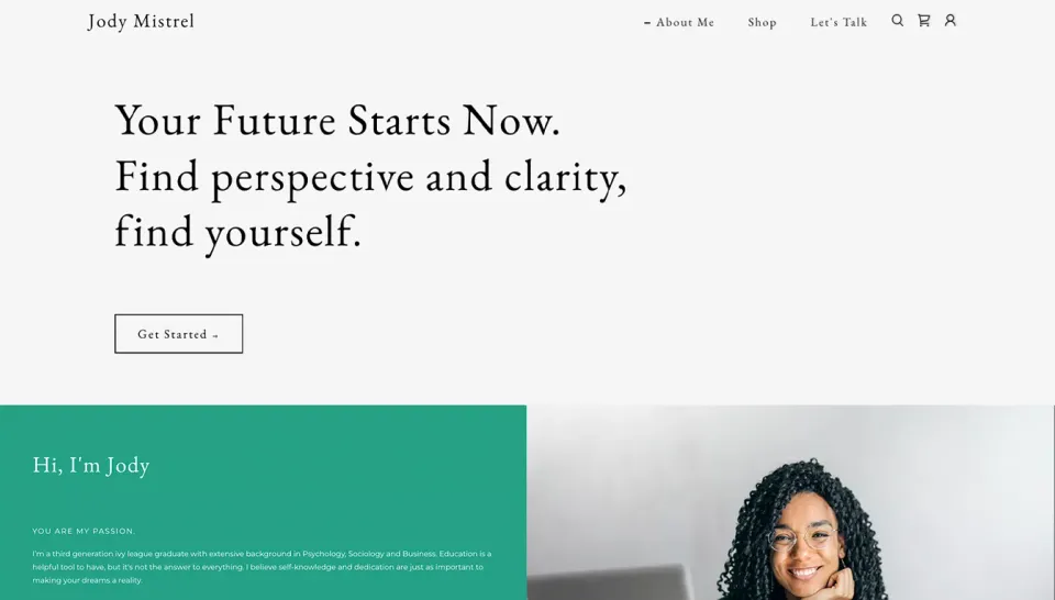 Jody Mistrel website template preview