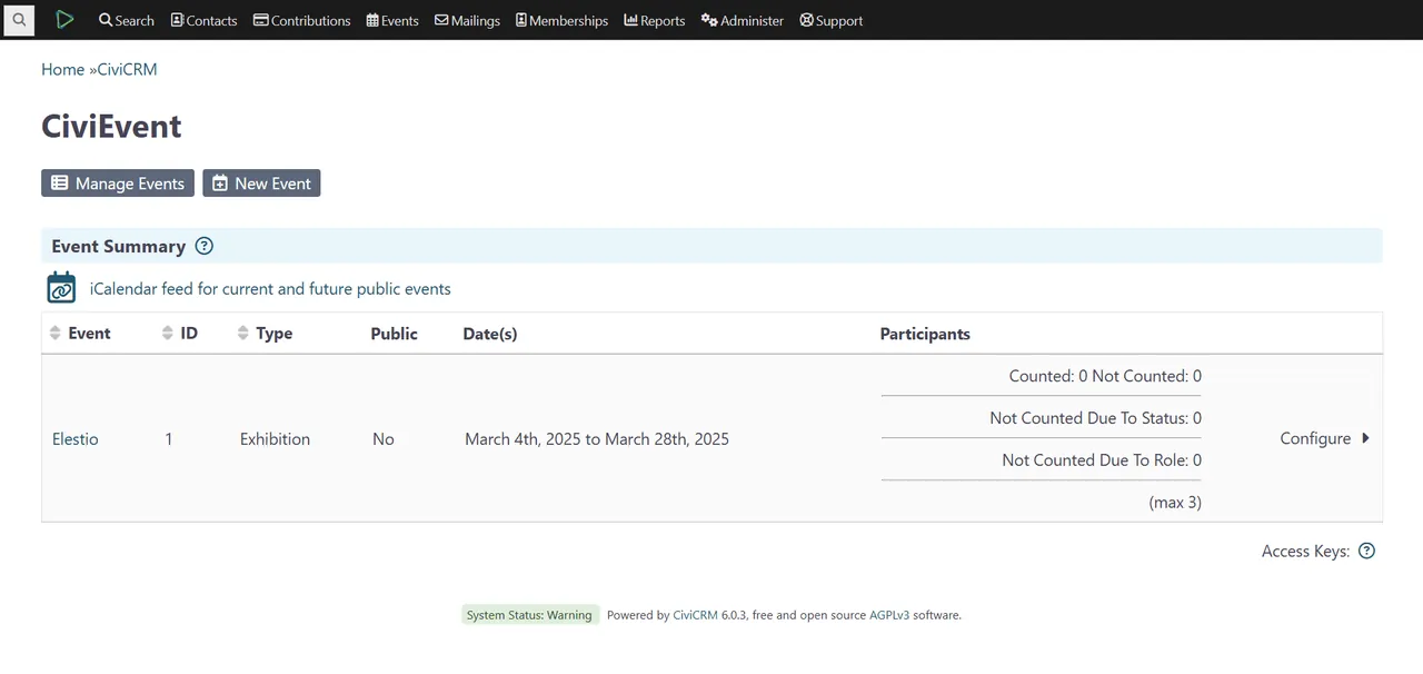 CiviCRM screenshot 2