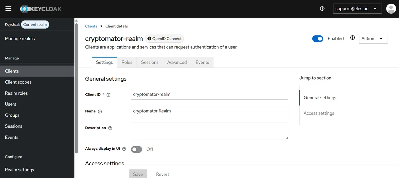 Cryptomator interface