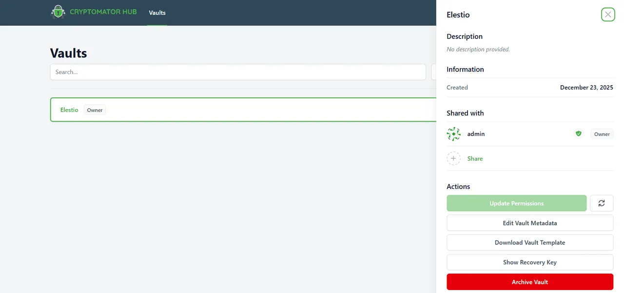 Cryptomator screenshot 2