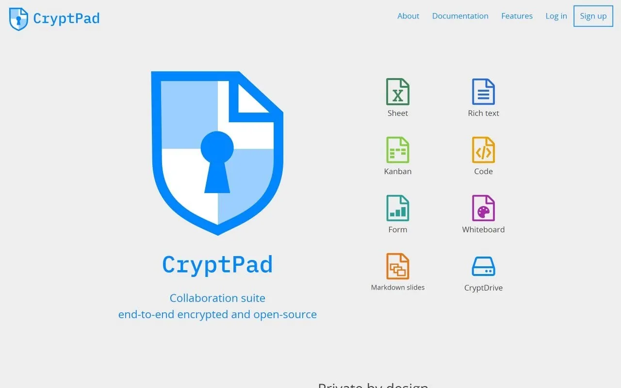 CryptPad interface