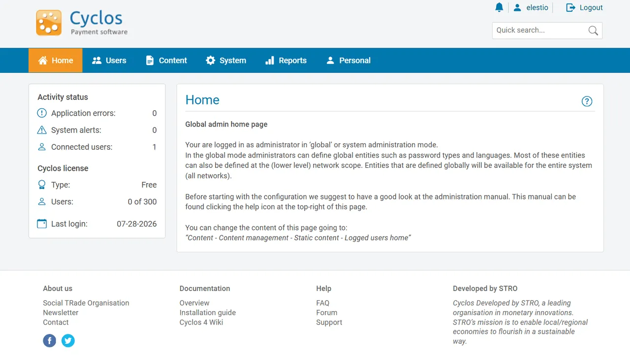 Cyclos screenshot 2