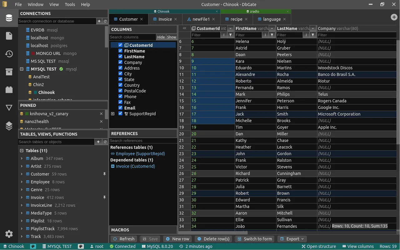 DbGate screenshot 2