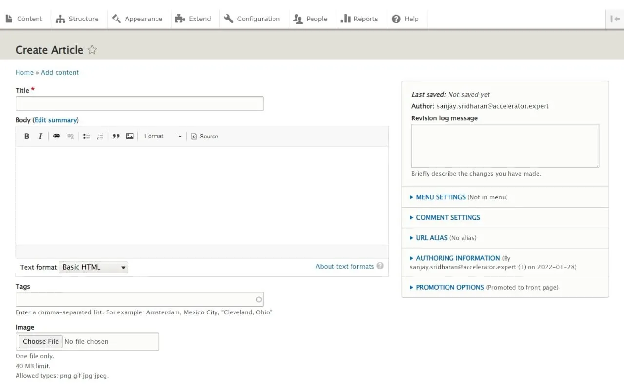 Drupal screenshot 2