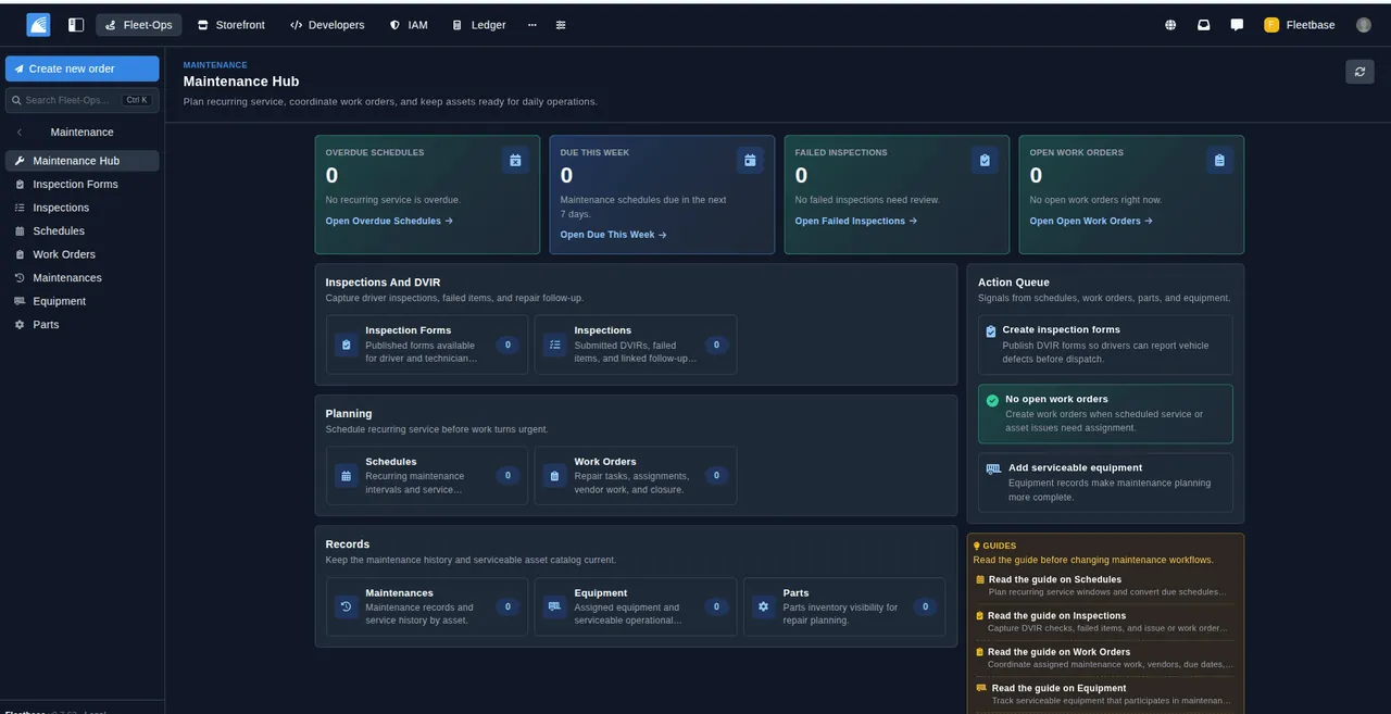 Fleetbase interface