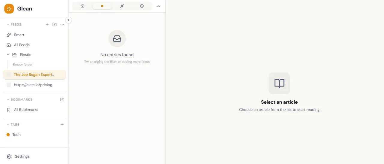 Glean interface