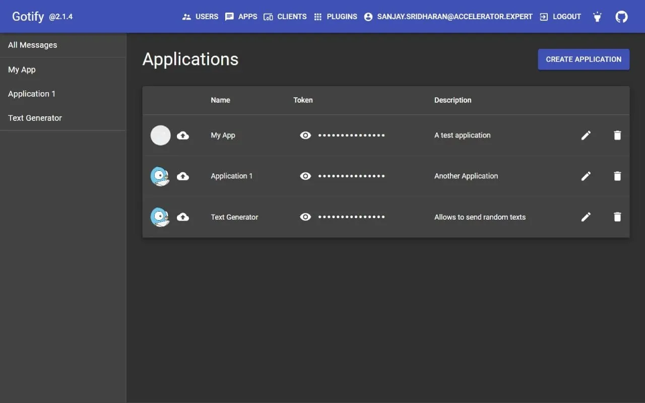 Gotify screenshot 2