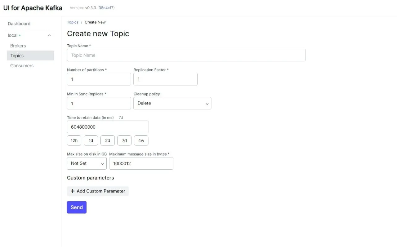 Kafka interface