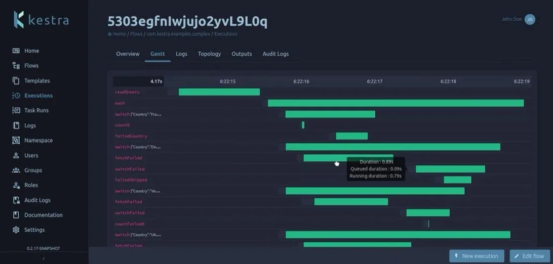 Kestra screenshot 2