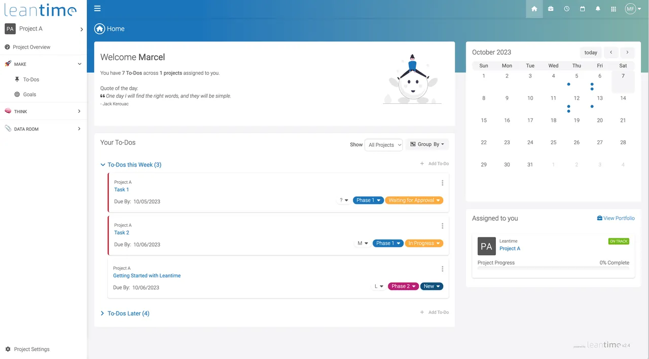 Leantime screenshot 2