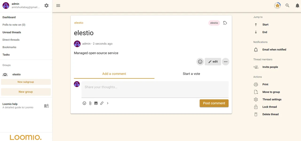 Loomio interface
