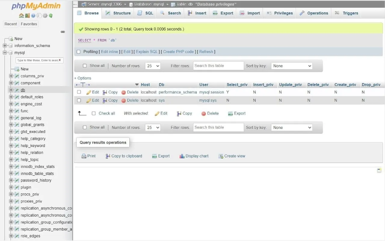 MariaDB interface