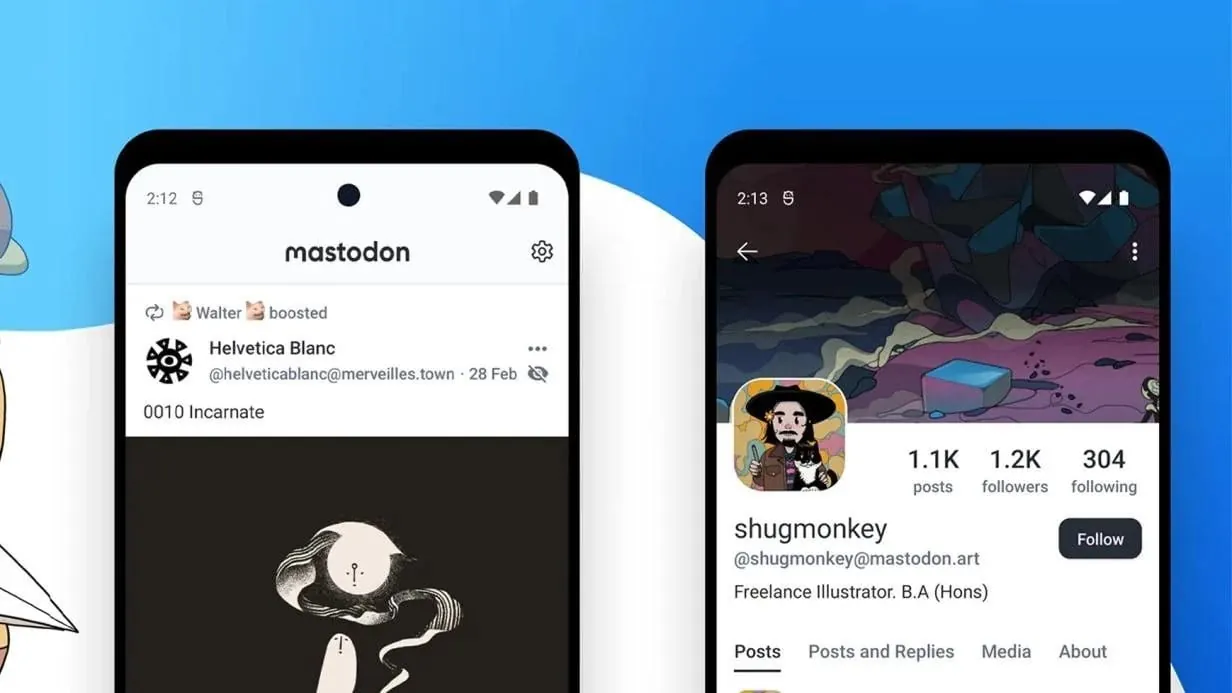Mastodon interface
