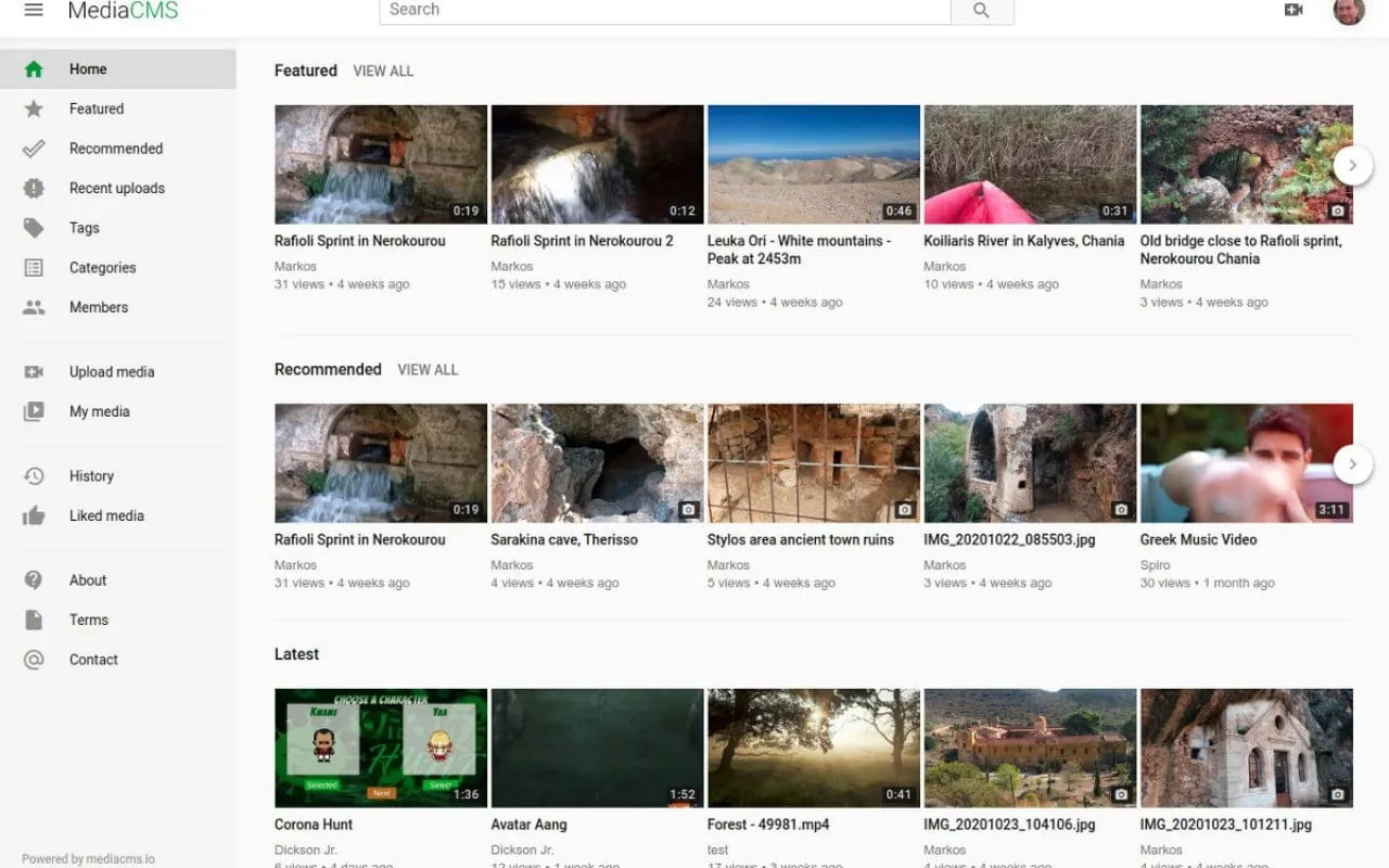 MediaCMS screenshot 2