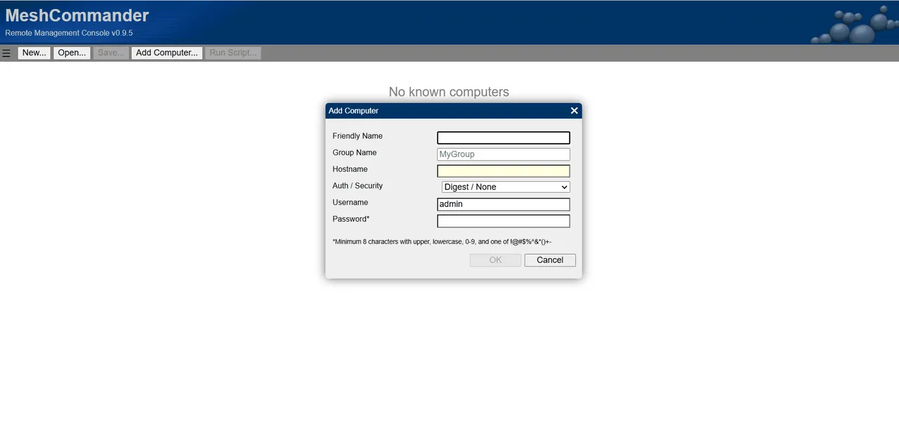 MeshCommander screenshot 2