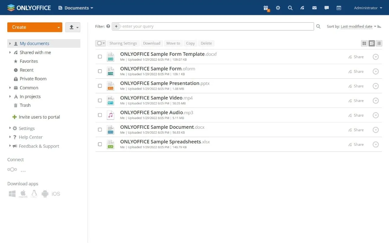 OnlyOffice screenshot 2