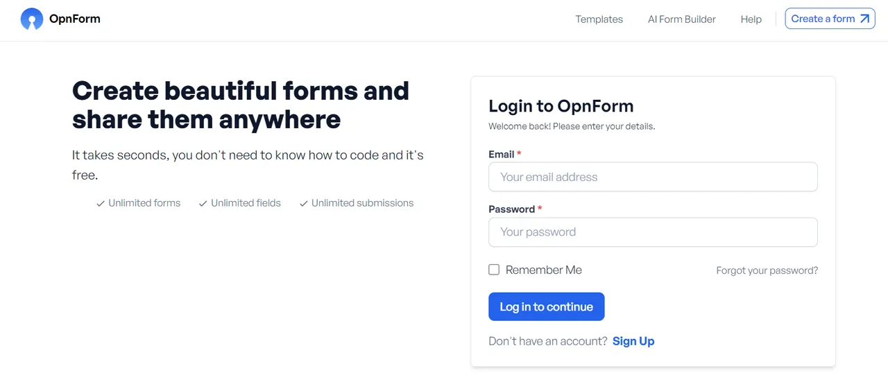 OpnForm screenshot 2