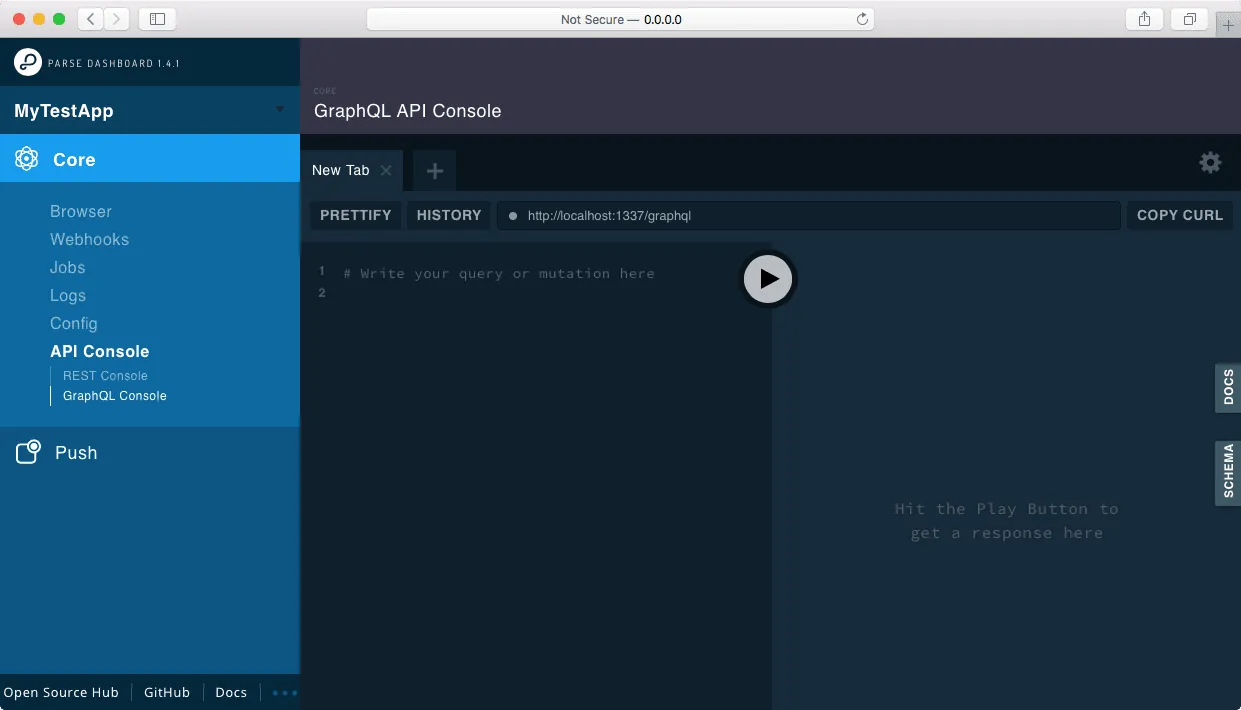 Parse interface