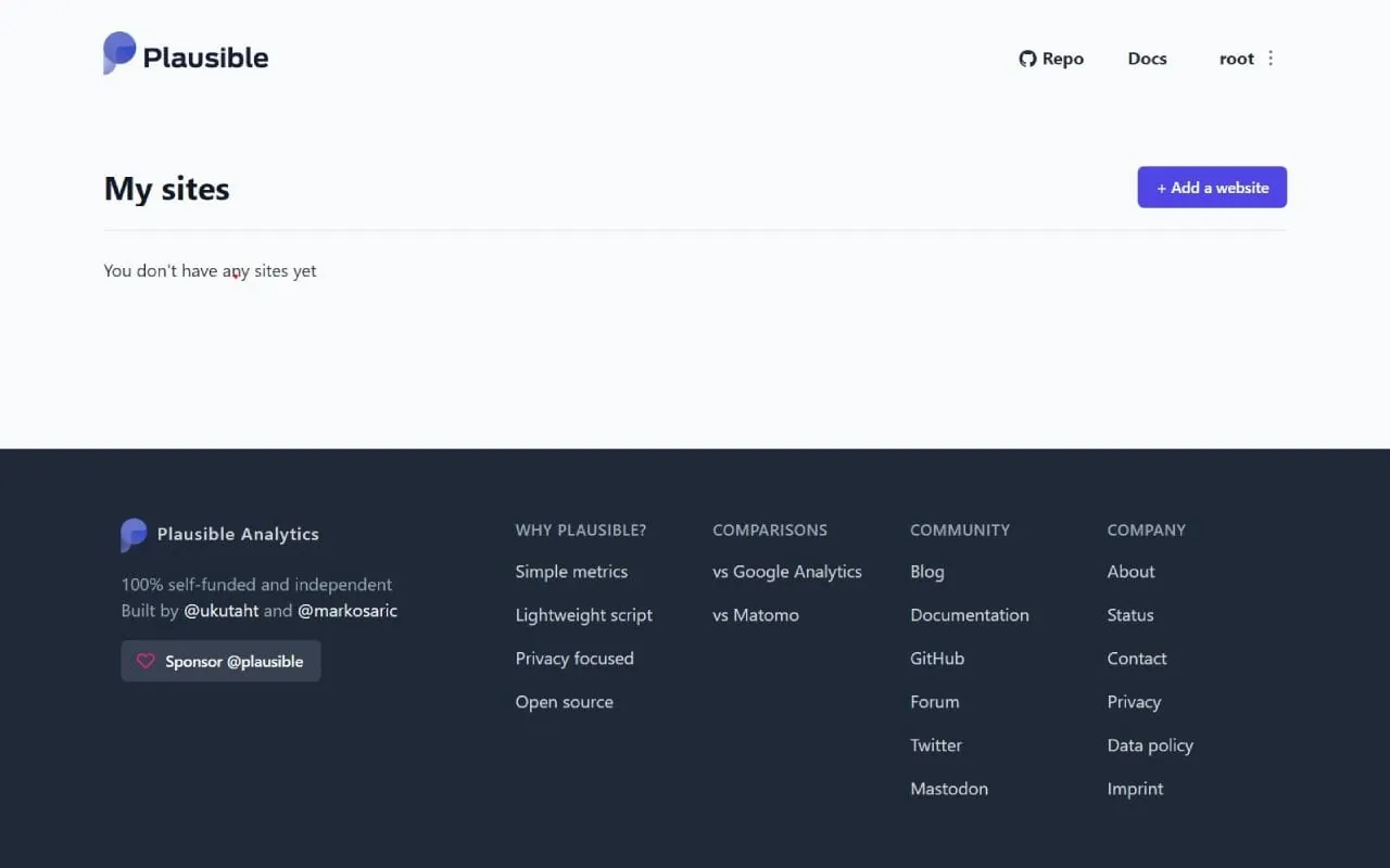 Plausible interface
