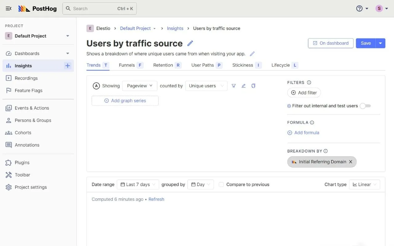 PostHog screenshot 2