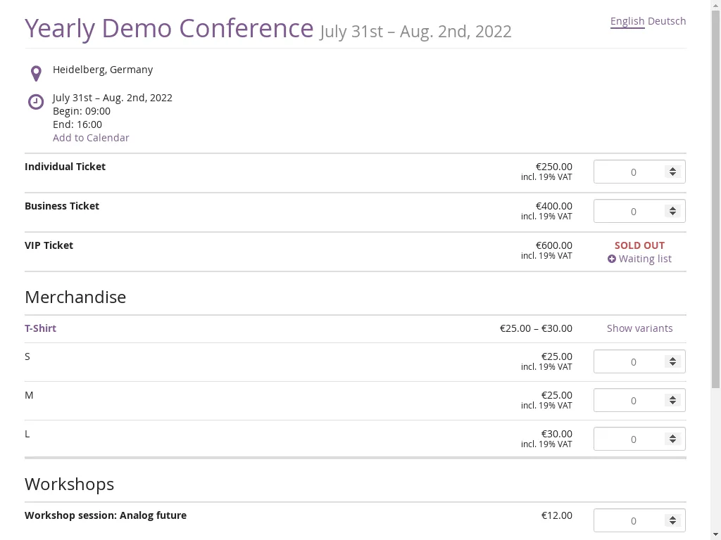 Pretix screenshot 2