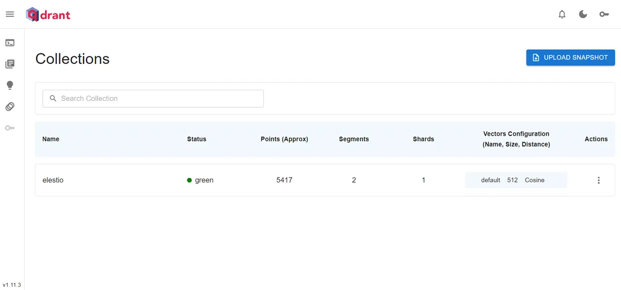 Qdrant screenshot 2